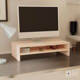The Living Store Stojalo za zaslon 50x24x13 cm trdna borovina - Stojalo Za Zaslon, (21486072) | Shoptok.si