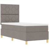  LED Box Spring Krevet Sivo-smeđa 80 x 200 cm tkanina | shoptok.hr
