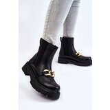 Gemre PG1 Women's Warm Boots With Front Decoration Black Tilda | ePonuda.com