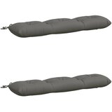 Jastučići za klupe VIANEN 2 kom. 100% poliester Siva - Siva 120 x 30 x 12 cm | shoptok.hr