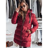 DStreet Kurtka damska zimowa z kapturem GABRIELLE bordowa | Shoptok.si