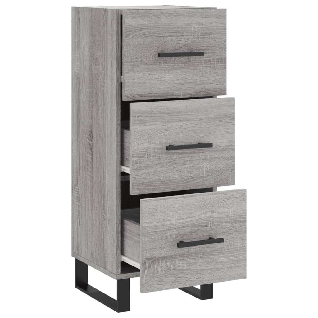 vidaXL Komoda siva sonoma 34,5x34x90 cm inženirski les | Shoptok.si