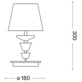 Ideal Lux - Kristalna stona lampa PEGASO 1xE14/28W/230V zlatna | Eponuda.com