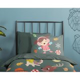Good Morning Temno zelena enojna/podaljšana bombažna otroška posteljnina 140x220 cm Fun – | Shoptok.si