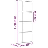  Klizna vrata zlatna 76x205 cm prozirno staklo ESG i aluminij | shoptok.hr