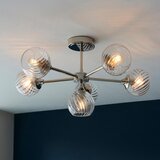  Endon 104050 - Luster na šipci ALLEGRA 6xE14/7W/230V sjajni hrom/prozirno | Eponuda.com