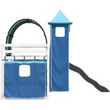 vidaXL krevet na kat s toboganom i zavjesama plavi 90 x 200 cm | shoptok.hr