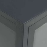  Komoda antracit 75 x 35 x 105 cm od čelika i stakla | shoptok.hr
