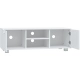 TV ormarić bijeli 120 x 40,5 x 35 cm od konstruiranog drva | shoptok.hr