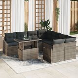 vidaXL set od 9 dijelova vrtnih sofa s jastučićima siva poli ratan Cijene