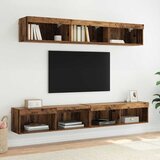  Set TV komoda s LED svjetlima 2 pcs Staro drvo 100 x 30 x 30 cm | Eponuda.com