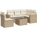  6-dijelni set vrtnih sofa s jastucima bež od poliratana | shoptok.hr