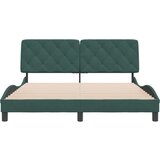  Okvir za krevet s uzglavljem tamnozeleni 160x200 cm baršunasti | shoptok.hr