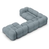 Cosmopolitan Design Svetlo modra kotna sedežna garnitura (levi kot/v obliki črke "U") Loretto – | Shoptok.si