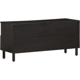 TV ormarić crni 100 x 33 x 46 cm od masivnog drva manga | shoptok.hr