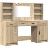 vidaXL Set za toaletni stol s 3 dijela, Sonoma hrast, konstruirano drvo | shoptok.hr
