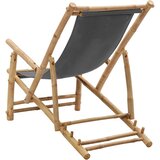  Ležaljka od bambusa i platna tamnosiva | shoptok.hr