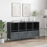 vidaXL Komoda antracit 135x39x73,5 cm hladno valjano jeklo | Shoptok.si