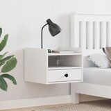 vidaXL Posteljne mize 2 pcs Bela 38 x 36 x 29.5 cm Masivno borovo les Cene