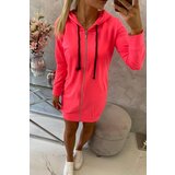 Kesi Ženska dukserica s kapuljačom, crna, na patent zatvarač pink | ePonuda.com