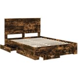  Konstrukcija postelje z vzglavjem Dimljeni oreh 140 x 200 cm, (5000103245) | Shoptok.si