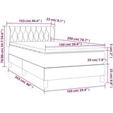 vidaXL Krevet s oprugama i madracem smeđesivi 100 x 200 cm od tkanine | shoptok.hr