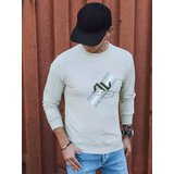 DStreet Bluza męska z nadrukiem beżowa Cene