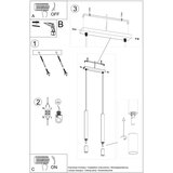  Obesna svetilka WEZYR 2 črna, (21348069) | Shoptok.si