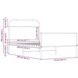  Posteljni okvir brez vzmetnice 107x203 cm sonoma inž. les, (21611826) | Shoptok.si