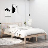 Maison Chic Posteljni okvir - Dvoposteljna postelja - Zakonska postelja iz trdnega lesa 135x190 cm-J14540, (21760637) | Shoptok.si