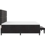  Postelja z vzmetnico z vzmetnico Črna 200 x 200 cm Žamet - - črna - 102.68 - 200 x 200 cm - | Shoptok.si