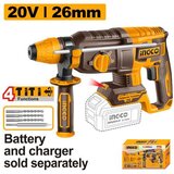 Ingco aku hamer bušilica CRHLI26208 20V, 2,5 j, sds plus, brushless, solo Cene