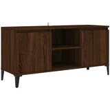 TV omarica s kovinskimi nogami rjavi hrast 103,5x35x50 cm, (20732191) | Shoptok.si