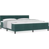  Postelja z vzmetnico Temno zelena 200x200 cm Žamet, (22051613) | Shoptok.si