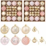  Set božićnih kuglica 88 kom. ružičasto zlato i zlato Ø 6 cm | shoptok.hr