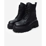 NİŞANTAŞI SHOES Juniper Black Genuine Leather Heeled Lace Up Women's Boots | shoptok.hr