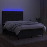  box spring s madracem LED crni 140x190 cm od tkanine | shoptok.hr