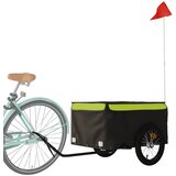Prikolica za bicikl crno-zelena 45 kg željezna | shoptok.hr