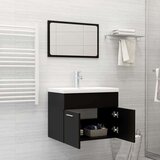  Set kupaonskog namještaja od iverice crni | shoptok.hr