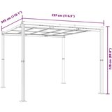  Vrtna sjenica antracit 3x3 m aluminij | shoptok.hr