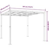  Vrtni gazebo Antracit 3x3 m Aluminij, (21830683) | Shoptok.si
