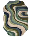 Flair Rugs Zelena ročno tkana volnena preproga 160x230 cm Envy Wool – Cene