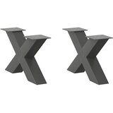  Noge za klub stolić u obliku slova X, 2 kom, antracit, 50 x (30-31) cm, čelik | shoptok.hr