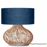 Good&Mojo Tamno plava/u prirodnoj boji stolna lampa s tekstilnim sjenilom (visina 60 cm) Kalahari –