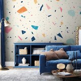  Foto tapeta - Terrazzo with Multicolored Large Elements Cheerful Pattern on a Light Background 500x350 Standard | shoptok.hr