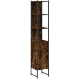 Furnova Kopalniška omarica dimljeni hrast 33x33x185,5 cm inženirski les, (21947168) | Shoptok.si
