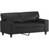  Dvosjed s ukrasnim jastucima crni 120 cm od umjetne kože | shoptok.hr
