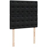 vidaXL Otomanski posteljni okvir z vzmetnicami črn 200x200cm žamet | Shoptok.si
