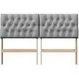  Tapecirani uzglavlje Svijetlo siva 135 cm Čvrsto borovo drvo | shoptok.hr