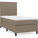 Krevet s oprugama i madracem smeđesivi 100 x 200 cm od tkanine | shoptok.hr